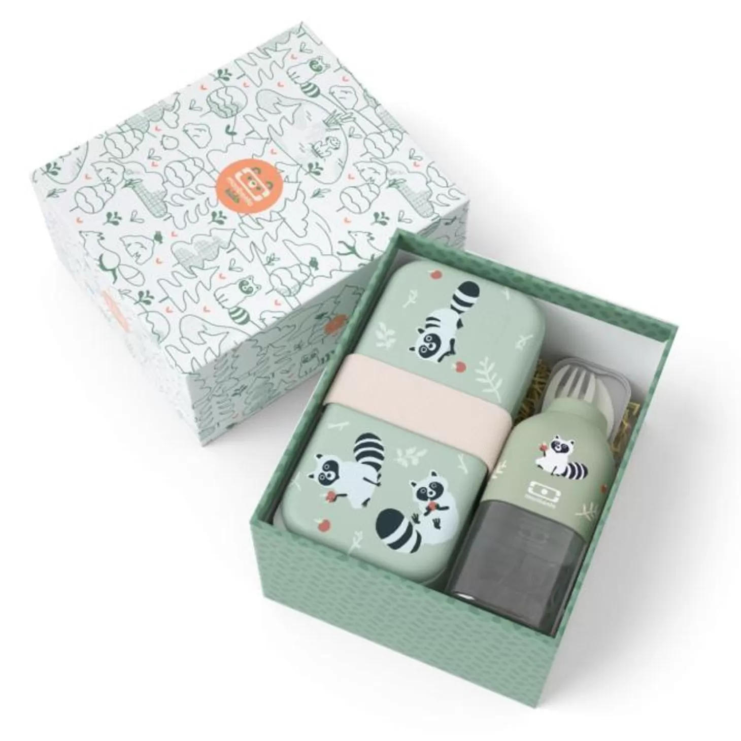 Monbento Coffret Cadeau Enfants Mb Foodie Vert Raccoon> Enfants