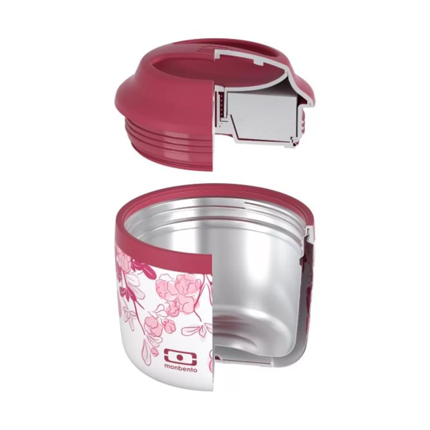 Monbento Mb Element Graphic Magnolia> Lunch Box Isotherme 550Ml