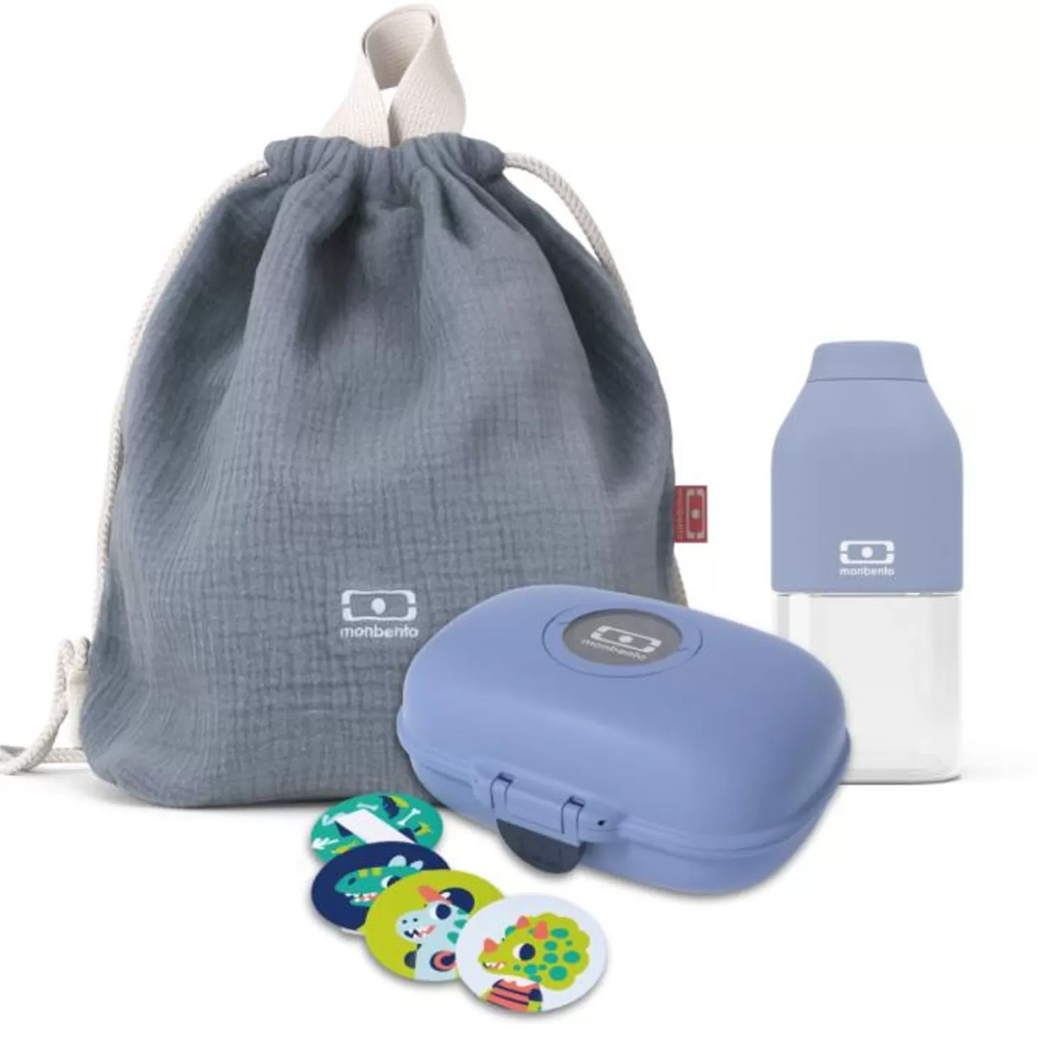 Monbento Set Gouter + Sac A Dos Enfant Bleu> Enfants