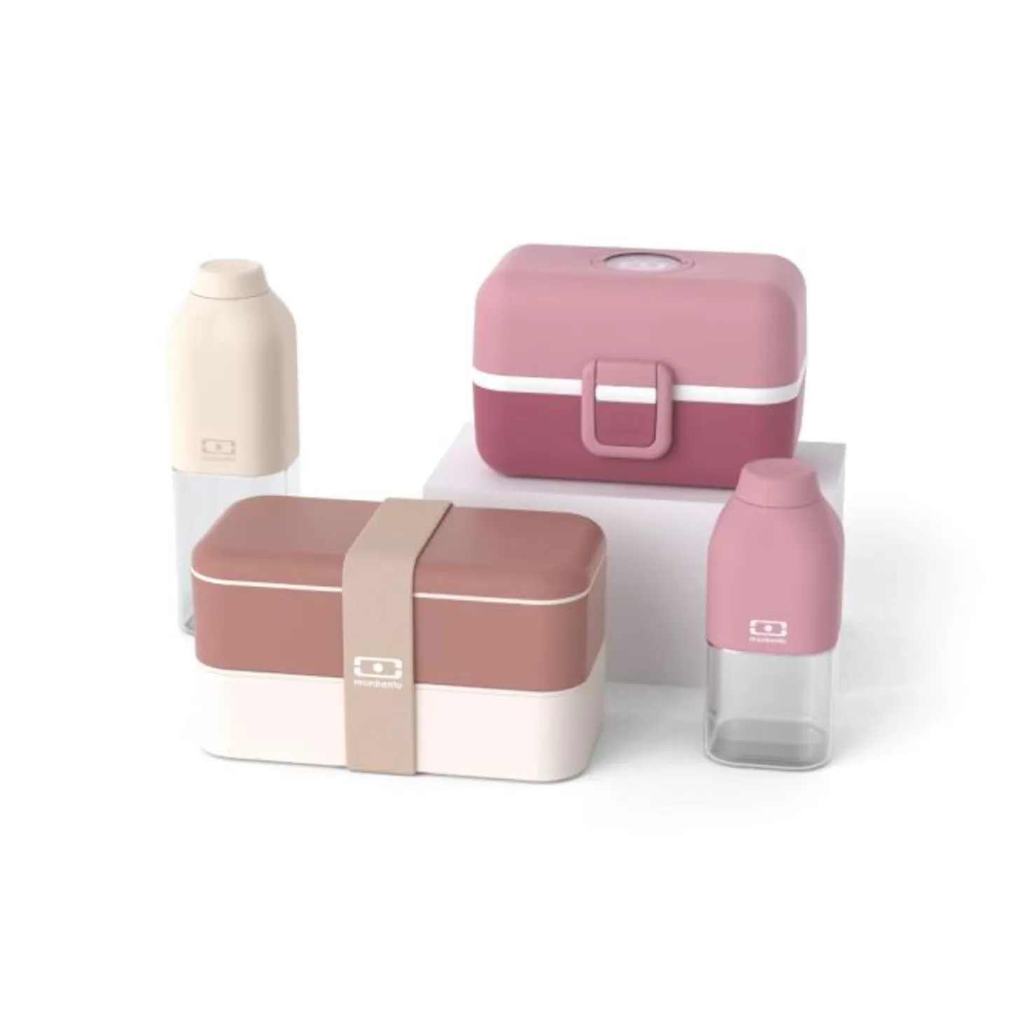 Monbento Set Lunch Box Parent/Enfant Rose> Enfants