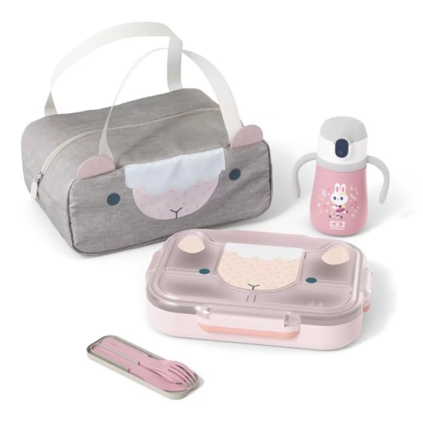 Monbento Set Lunch Box Plateau Rose - Explorateur Confirme> Enfants