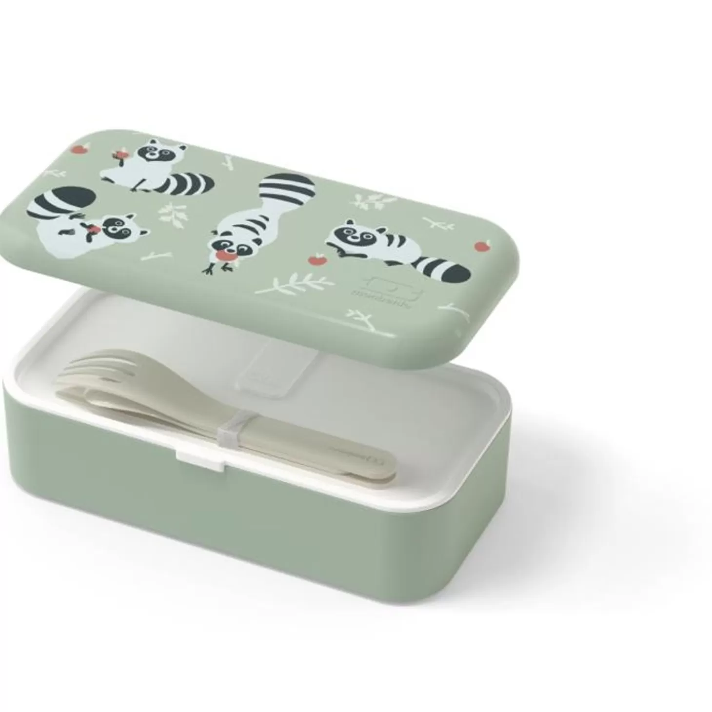 Monbento Set Mb Foodie Vert Raccoon + Couverts> Mb Foodie Bento Enfant 500Ml